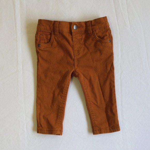 joe fresh cognac brown denim baby jeans 6-12 months unisex gender neutral - Picture 1 of 7
